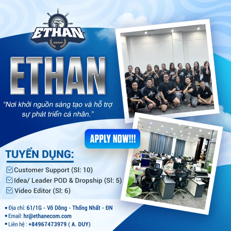 EthanEcom tuyển dụng tháng 7